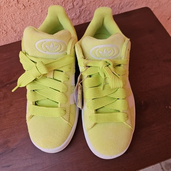 Adidas Originals Campus 00s W Neon Green Suede Leather Sneakers Shoes Size 8.5 - Picture 13 of 15